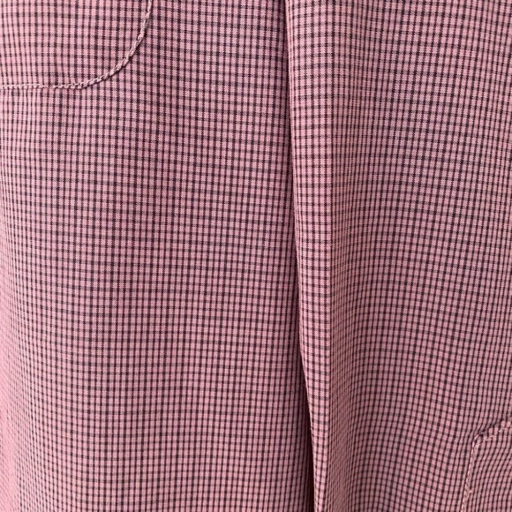 IZOD Mens Burgundy Long Sleeve‎ Shirt Casual Work Plaid Pocket - Picture 4 of 7